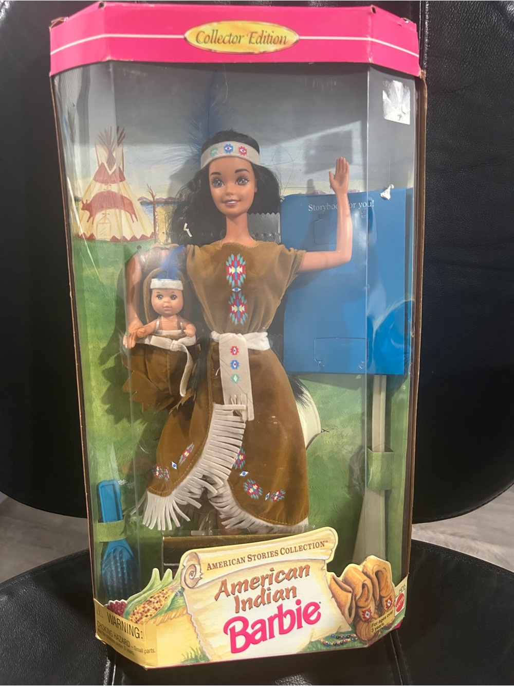 Vintage 1995 American Indian Barbie Collector Edition Doll with Baby